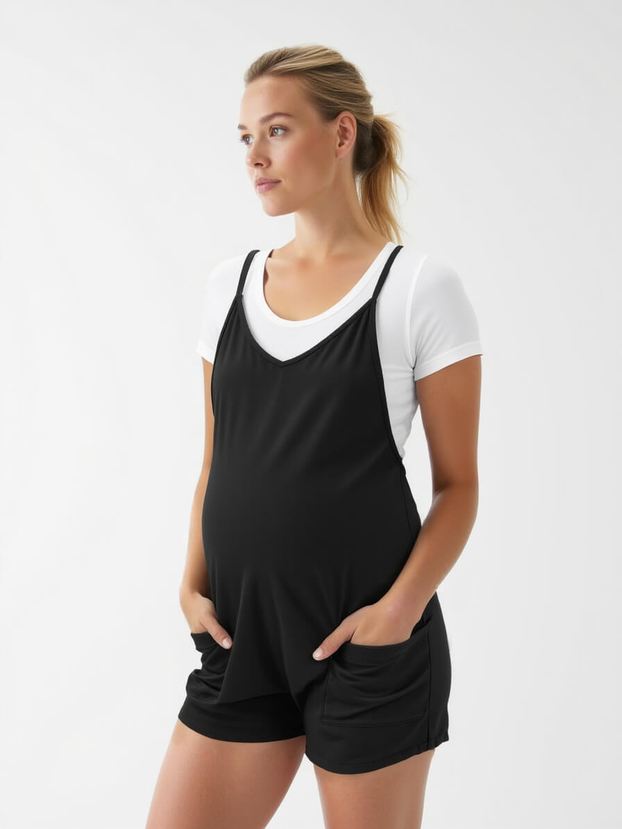 Lasora™ Oversized Pregnancy Jumpsuit Short